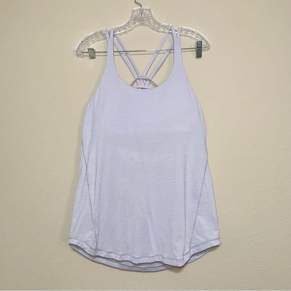 Lululemon Tank‎ Top Womens Sz 10 Lilac Moment To Movement Active Running Yoga